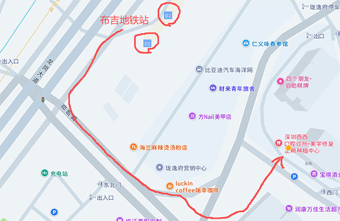 深圳西西口腔诊所地图